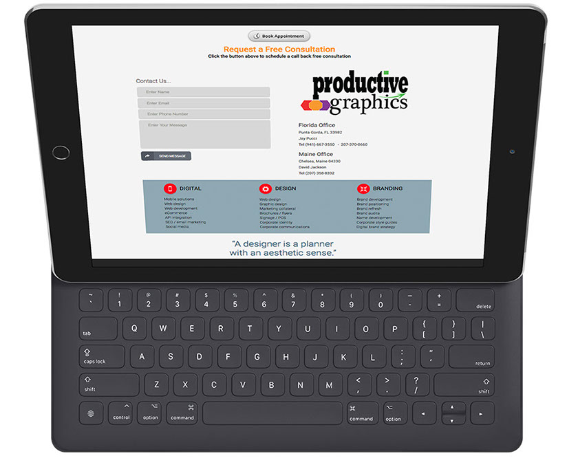 Productive Graphics Contact Page Header Image